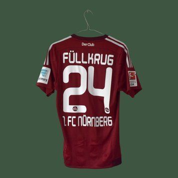 1. FC N&uuml;rnberg 2015-2016 domowa koszulka Adidas w rozmiarze S z Nicklas F&uuml;llkrug na plecach 5073 ZDJECIE