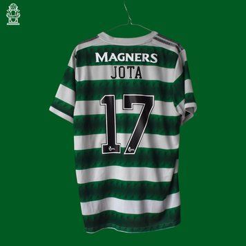 Celtic 2022-2023 hjemmebanetr&oslash;je Adidas i st&oslash;rrelse L med Jota p&aring; ryggen 4837 FOTO