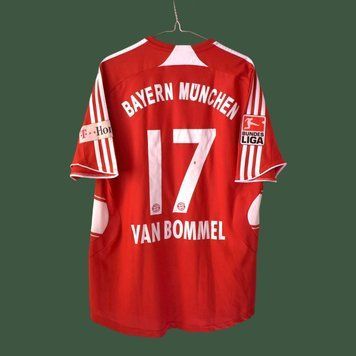 Bayern Monachium 2007-2008 domowa koszulka Adidas w rozmiarze M z Mark van Bommel na plecach 5083 ZDJECIE