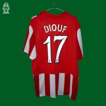 Glasgow Rangers 2010-2011 udebanetr&oslash;je retro Umbro i st&oslash;rrelse XXL med El Hadji Diouf p&aring; ryggen 4648 FOTO
