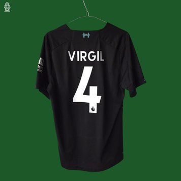 Liverpool 2019-2020 3-cia koszulka New Balance w rozmiarze M z Virgil van Dijk na plecach 4699 ZDJECIE