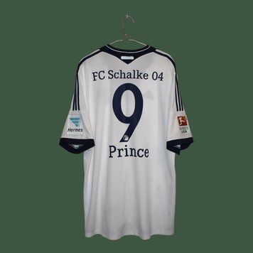 Schalke 04 2014-2015 wyjazdowa koszulka Adidas w rozmiarze XXL z Kevin-Prince Boateng na plecach 5134 ZDJECIE
