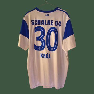 Schalke 04 2022-2023 wyjazdowa koszulka Adidas w rozmiarze XXL z Alex Kr&aacute;l na plecach 5084 ZDJECIE