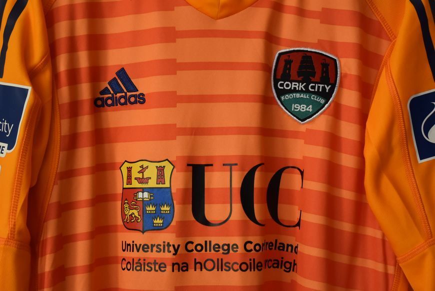 Cork City 2018 goalkeeper shirt Adidas size M with Mark McNulty 4892 PHOTO