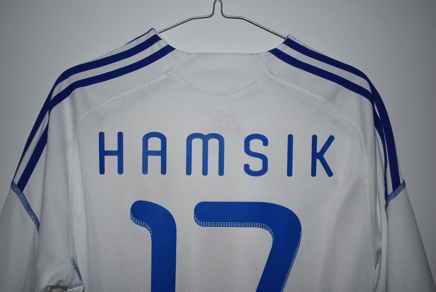 PLAYER ISSUE Slovakia 2010-2011 home retro Adidas shirt size M with Marek Ham&scaron;ik on the back 4452 PHOTO