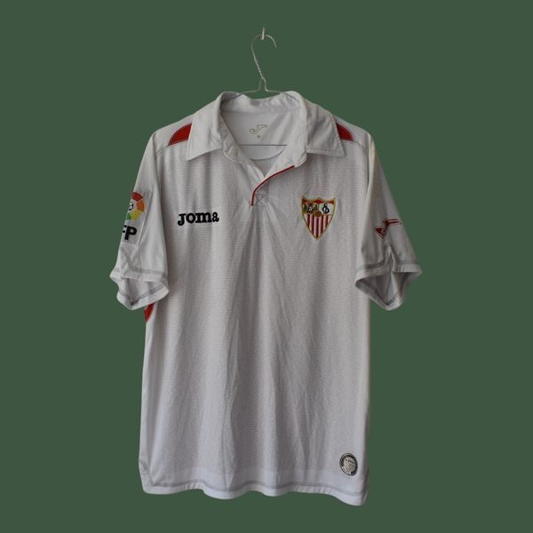 Sevilla 2009-2010 home shirt Joma size L with Luis Fabiano on the back 4989 PHOTO