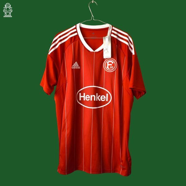 BNWT Fortuna D&uuml;sseldorf 2022-2023 domowa koszulka Adidas w rozmiarze XL z Michałem Karbownikiem na plecach 4752 ZDJECIE