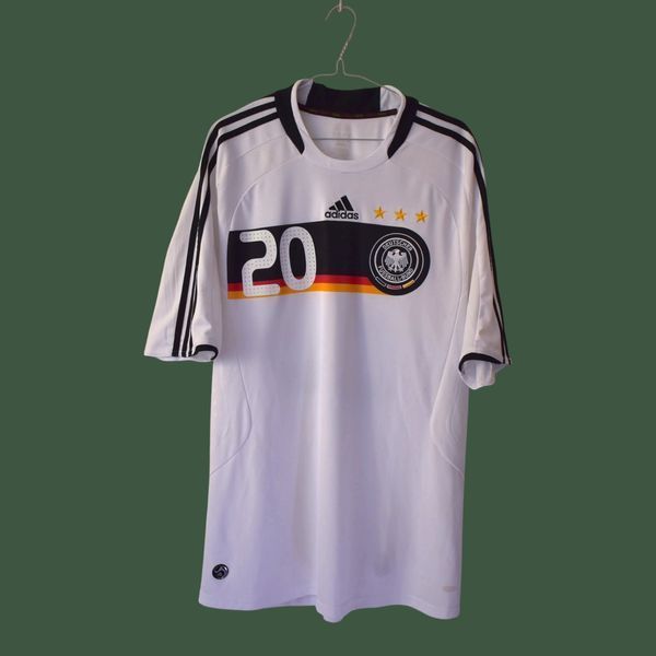 Niemcy EURO 2008 domowa koszulka Adidas w rozmiarze XL z Lukas Podolski na plecach 5088 ZDJECIE