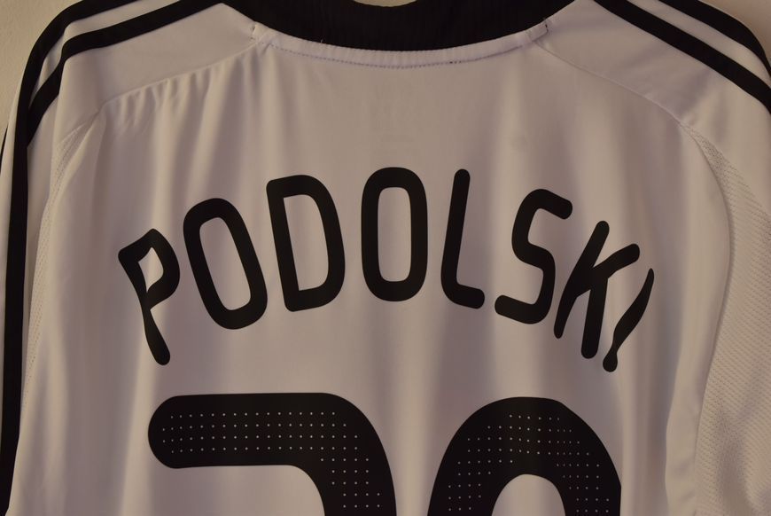 Niemcy EURO 2008 domowa koszulka Adidas w rozmiarze XL z Lukas Podolski na plecach 5088 ZDJECIE