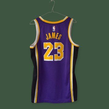 Los Angeles Lakers NBA swingman jersey Nike i st&oslash;rrelse S med LeBron James p&aring; ryggen 5040 FOTO