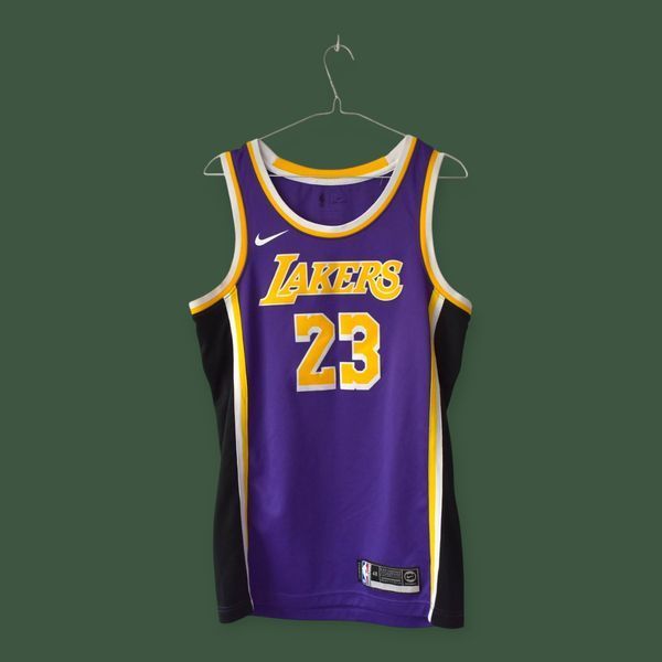 Los Angeles Lakers NBA swingman jersey Nike i st&oslash;rrelse S med LeBron James p&aring; ryggen 5040 FOTO