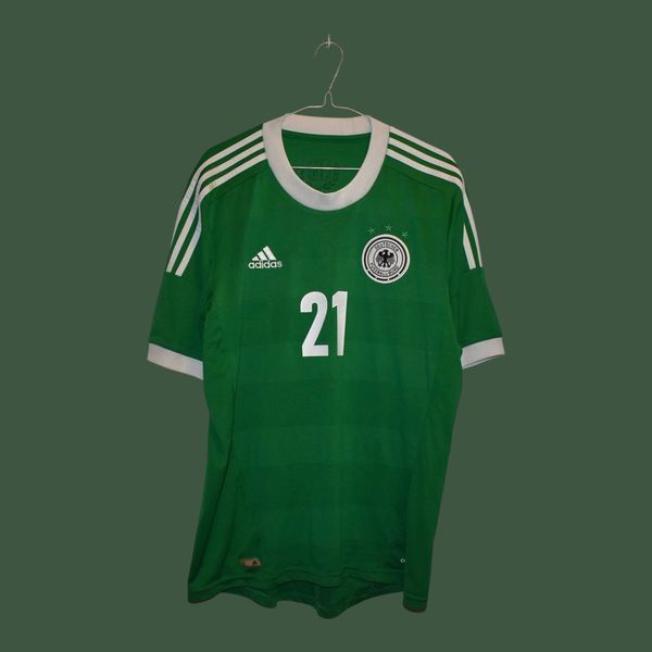 Niemcy EURO 2012 wyjazdowa koszulka Adidas w rozmiarze L/XL (56x76cm) z Marco Reus 5139 ZDJECIE