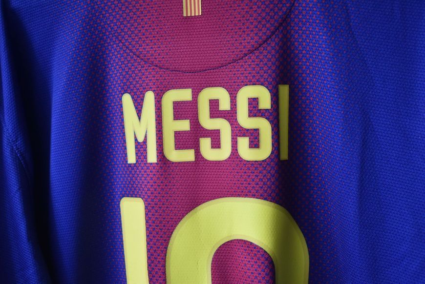 Barcelona 2012-2013 hjemme retro tr&oslash;je Nike i st&oslash;rrelse XXL med Lionel Messi p&aring; ryggen 4505 FOTO