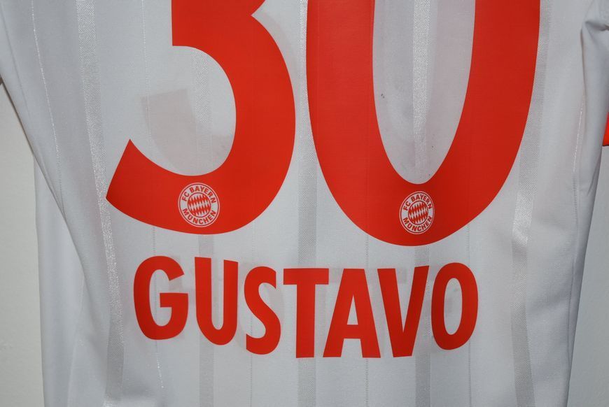 Bayern Monachium 2012-2013 wyjazdowa koszulka Adidas w rozmiarze S z Luiz Gustavo na plecach 4847 ZDJECIE
