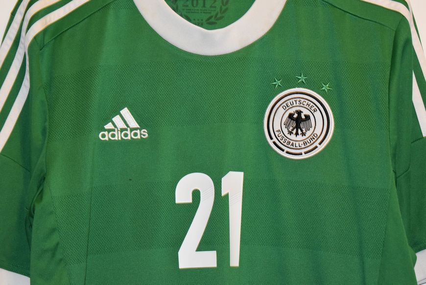 Niemcy EURO 2012 wyjazdowa koszulka Adidas w rozmiarze L/XL (56x76cm) z Marco Reus 5139 ZDJECIE