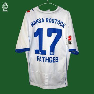 Hansa Rostock 2008-2009 home shirt Masita in size L with Tobias Rathgeb on the back 4848 PHOTO