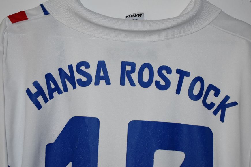 Hansa Rostock 2008-2009 home shirt Masita in size L with Tobias Rathgeb on the back 4848 PHOTO