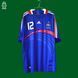 Frankrig EURO 2008 hjemme retro Adidas tr&oslash;je i st&oslash;rrelse XL med Thierry Henry p&aring; ryggen 4607 FOTO 2