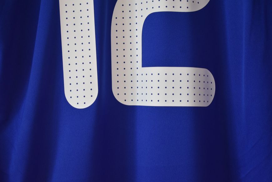 Frankrig EURO 2008 hjemme retro Adidas tr&oslash;je i st&oslash;rrelse XL med Thierry Henry p&aring; ryggen 4607 FOTO