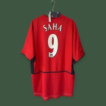 BNWT Manchester United 2002/2003/2004 domowa koszulka Nike w rozmiarze L z Louis Saha na plecach 5044 ZDJECIE