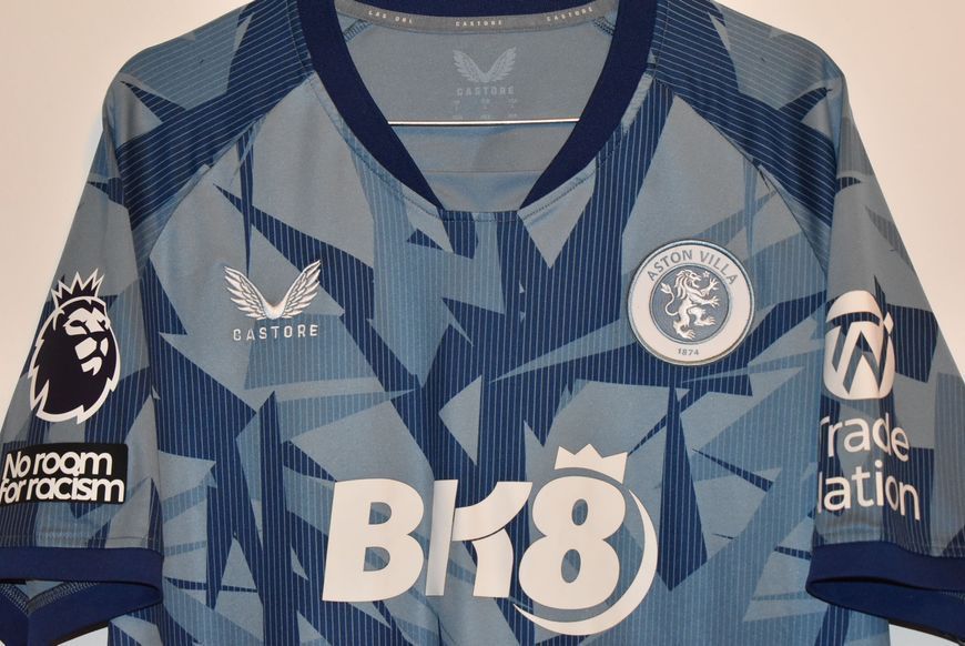Aston Villa 2023-2024 wyjazdowa koszulka Castore w rozmiarze L z Morgan Rogers na plecach 5143 ZDJECIE