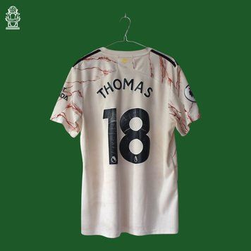 Arsenal 2020-2021 away shirt Adidas in size L with Thomas Partey on the back 4945 PHOTO