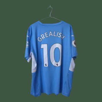 Manchester City 2020-2021 domowa koszulka Puma w rozmiarze XL z Jack Grealish na plecach 5095 ZDJECIE