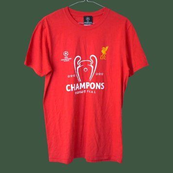 Liverpool Champions Madrid 2019 Final Official UEFA Champions League product in size M 5096 PHOTO