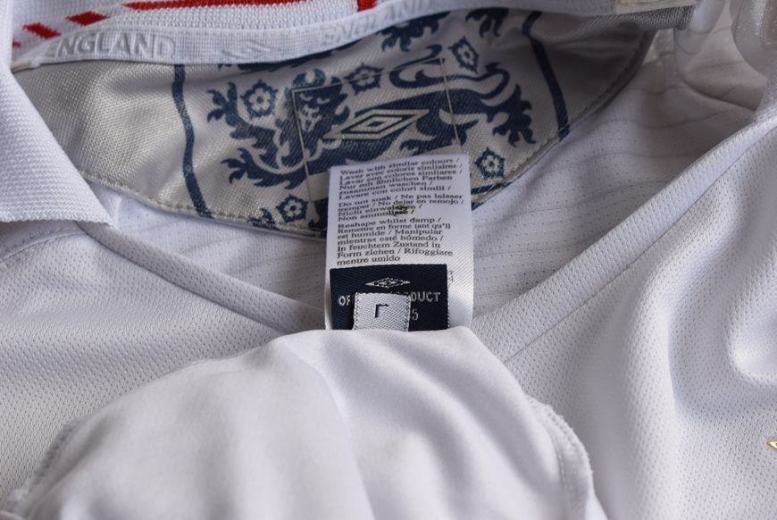 England VM 2006 hjemme lang&aelig;rmet tr&oslash;je i st&oslash;rrelse L med David Beckham p&aring; ryggen 4512 FOTO