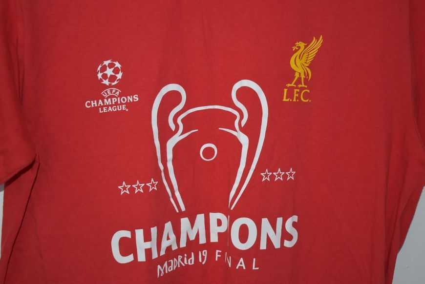 Liverpool Champions Madrid 2019 Final Officielt UEFA Champions League-produkt i st&oslash;rrelse M 5096 FOTO