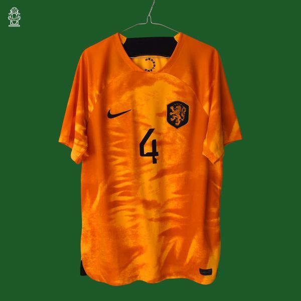 Holandia MŚ 2022 domowa koszulka Nike w rozmiarze L z Virgil van Dijk na plecach 4713 ZDJECIE
