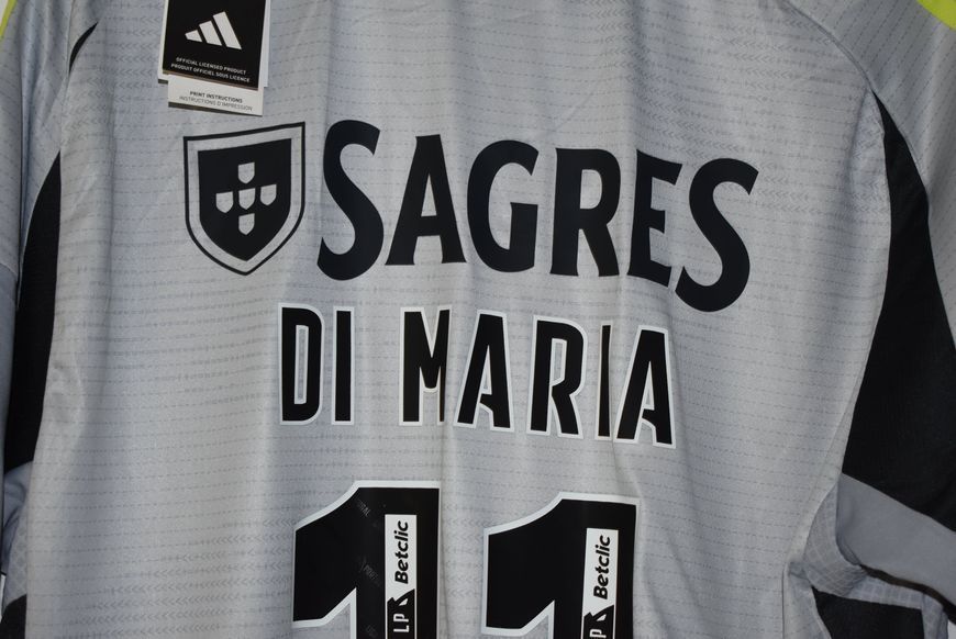 SL Benfica 2024-2025 away shirt Adidas in size L with Angel Di Maria on the back 4857 PHOTO