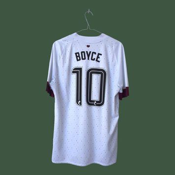 Heart of Midlothian 2022-2023 away shirt by Umbro in size L with Liam Boyce on the back 5100 PHOTO