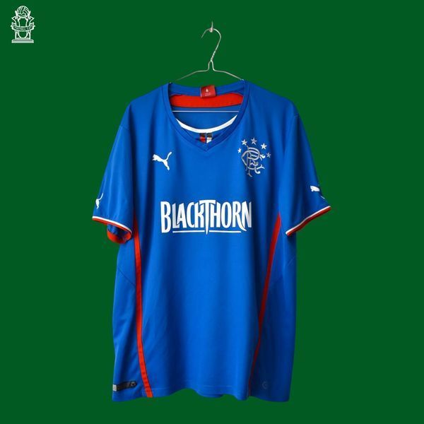 Glasgow Rangers 2013-2014 domowa koszulka Puma w rozmiarze XL z Lee Wallace na plecach 4839 ZDJECIE