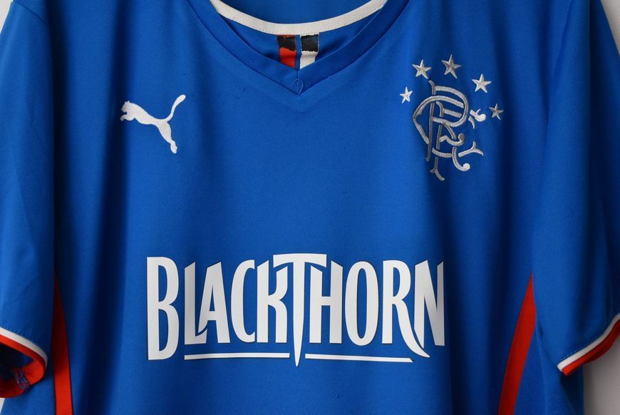 Glasgow Rangers 2013-2014 domowa koszulka Puma w rozmiarze XL z Lee Wallace na plecach 4839 ZDJECIE