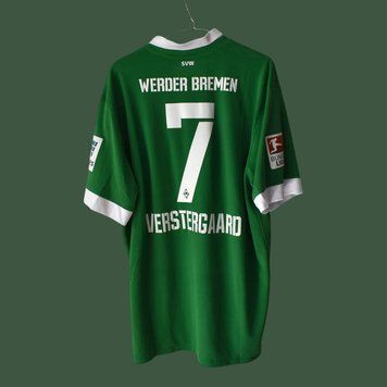 SV Werder Bremen 2014-2015 hjemmebanetr&oslash;je Nike i st&oslash;rrelse Xl med Jannik Vestergaard p&aring; ryggen 5003 FOTO