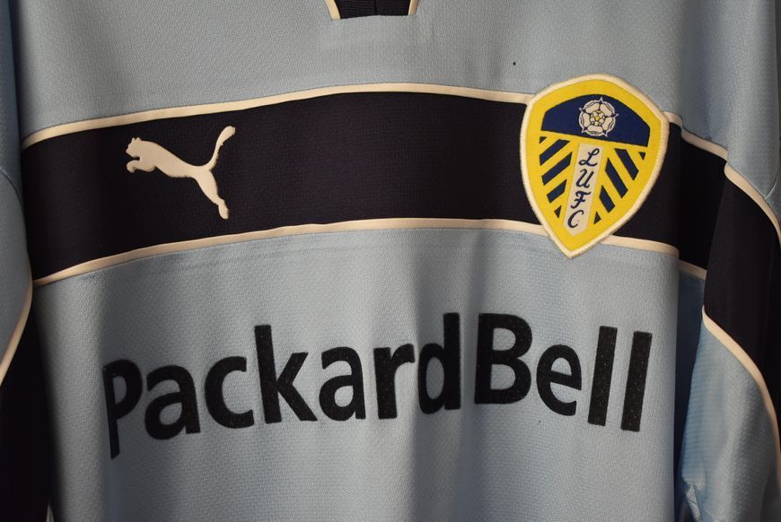 Leeds United 1999-2000 wyjazdowa koszulka Puma w rozmiarze L z Alf-Inge Haaland na plecach 4766 ZDJECIE