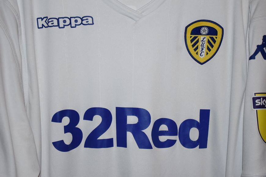 Leeds United 2018-2019 domowa koszulka Kappa w rozmiarze XL/XXL (62x79cm) z Mateuszem Klichem na plecach 4571 ZDJECIE