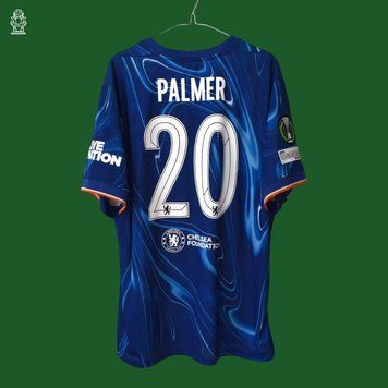 Chelsea 2024-2025 domowa koszulka Nike w rozmiarze XL z Cole Palmer na plecach w wersji na finał Ligi Konferencji UEFA 4717 ZDJECIE