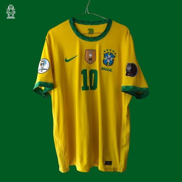 Brazylia COPA 2021 domowa koszulka Nike w rozmiarze XL z Neymar JR na plecach 4560 ZDJECIE