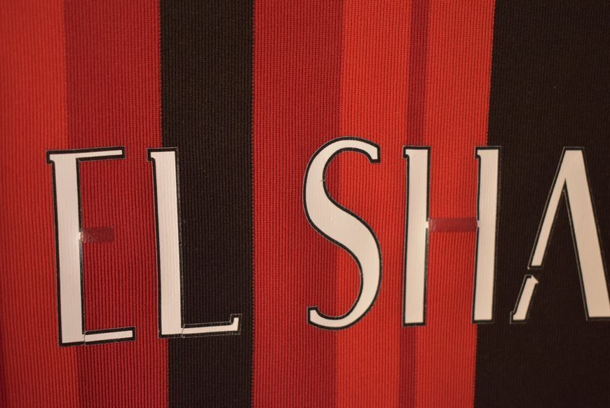 AC Milan 2014-2015 hjemmebanetr&oslash;je Adidas i st&oslash;rrelse M med Stephan El Shaarawy p&aring; ryggen 5053 FOTO