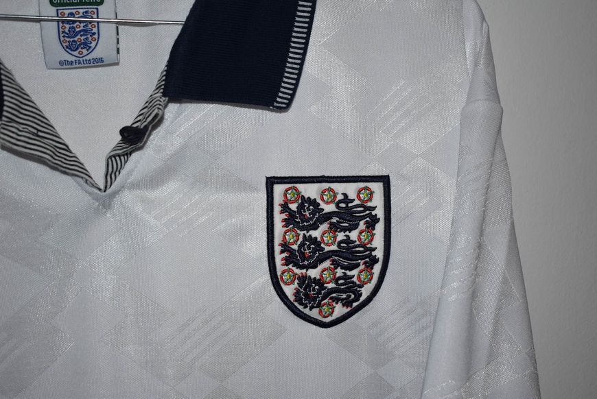 Anglia EURO 1992 koszulka domowa retro oficjalna reprodukcja Score Draw w rozmiarze L 4669 ZDJECIE