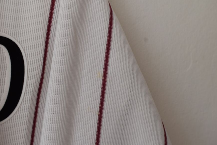 West Ham United 2002-2003 wyjazdowa koszulka Fila w rozmiarze XL/XXL (60,5x78cm) z Paolo Di Canio na plecach 4718 ZDJECIE