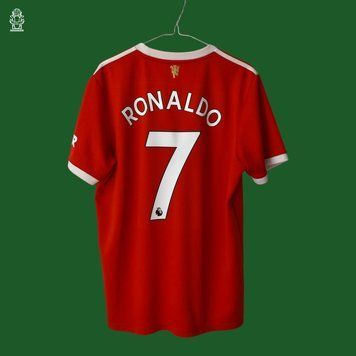 Manchester United 2021-2022 domowa koszulka Adidas w rozmiarze L z Cristiano Ronaldo na plecach 4719 ZDJECIE