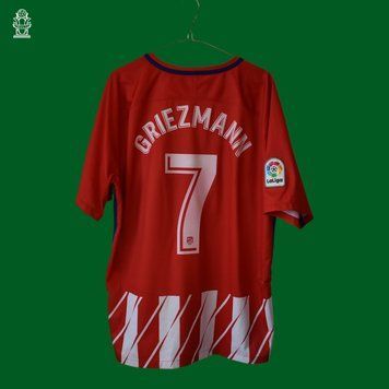 Atletico Madryt 2017-2018 domowa koszulka Nike w rozmiarze XL z Antoine Griezmann na plecach 4573 ZDJECIE