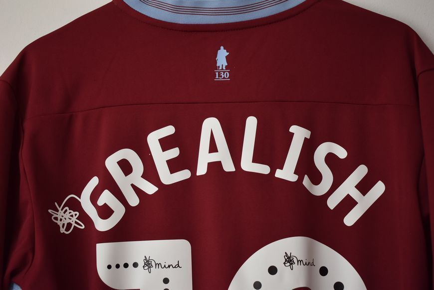 Aston Villa 2018-2019 domowa koszulka Luke Sport w rozmiarze M z Jack Grealish na plecach 4721 ZDJECIE