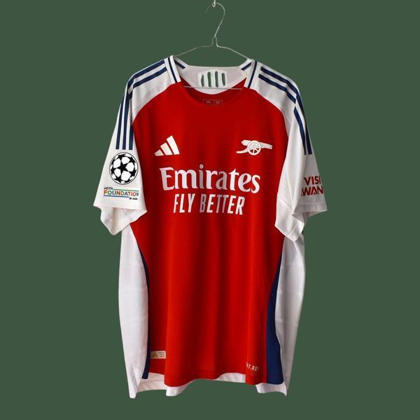 BNWT PLAYER ISSUE Arsenal 2024-2024 home shirt Adidas in size XXL with Declan Rice on the back 5011 PHOTO