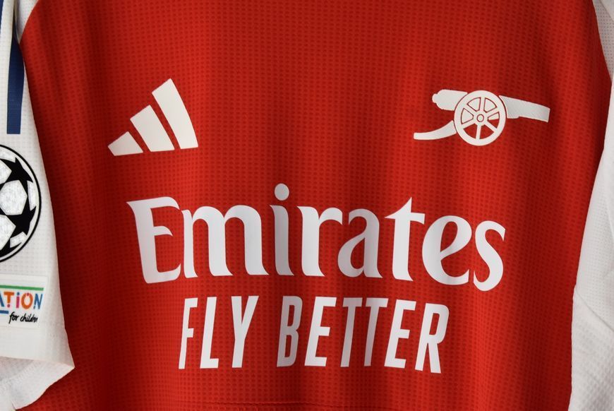 BNWT PLAYER ISSUE Arsenal 2024-2024 home shirt Adidas in size XXL with Declan Rice on the back 5011 PHOTO