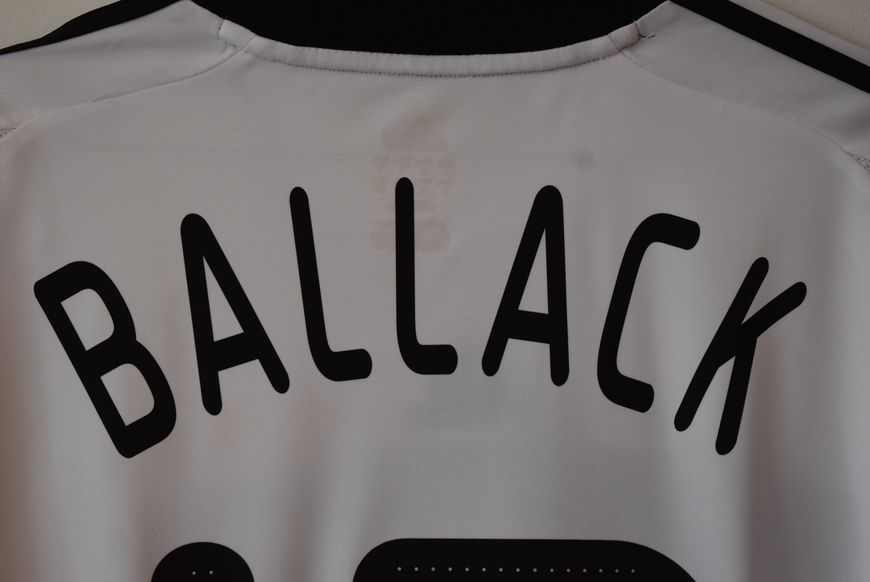 Niemcy EURO 2008 domowa koszulka retro Adidas w rozmiarze M z Michael Ballack na plecach 4577 ZDJECIE