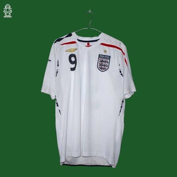 England VM 2006 hjemmebanetr&oslash;je Umbro i st&oslash;rrelse M med Wayne Rooney p&aring; ryggen 4978 FOTO